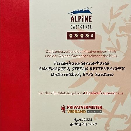 Ferienhaus Sennerhaeusl 소우텐즈 외부 사진